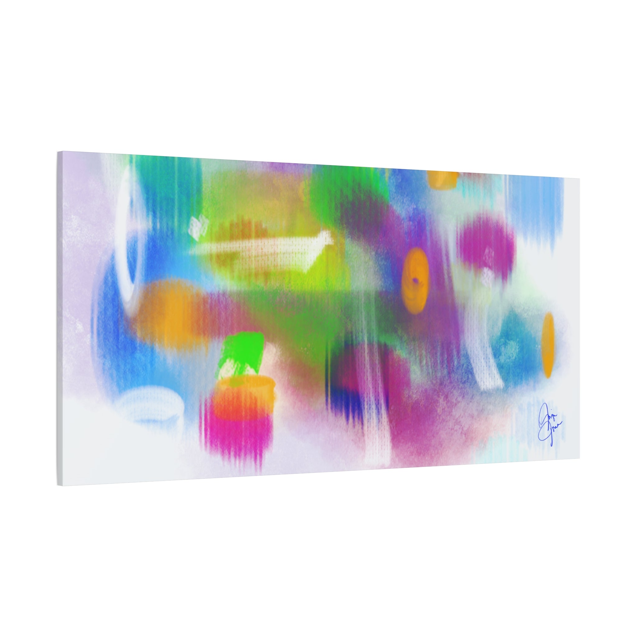 Abstract Colorful Brushstroke Canvas Print — Vibrant Modern Wall Art