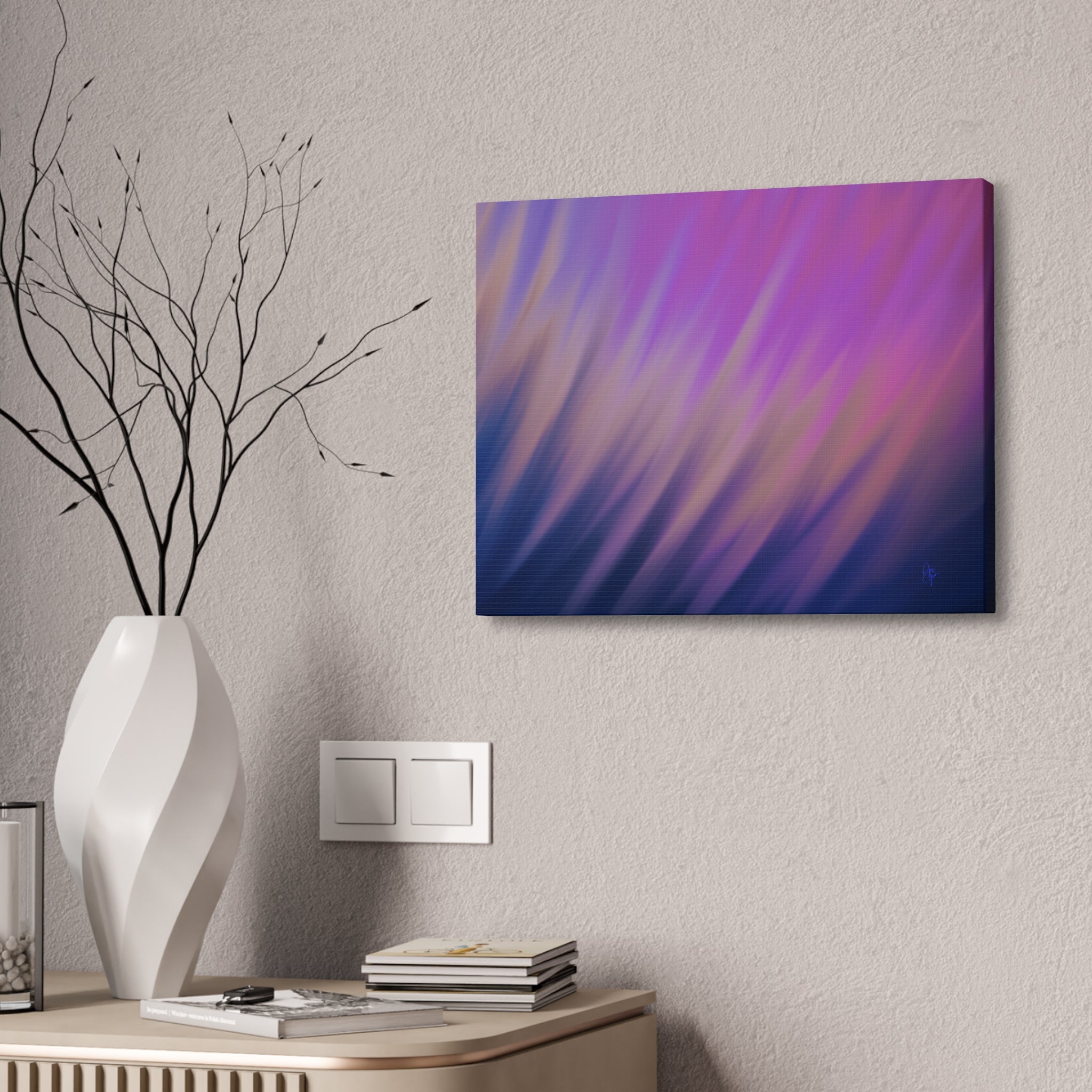 Abstract Purple Gradient Canvas Wall Art — Stretched 1.5"