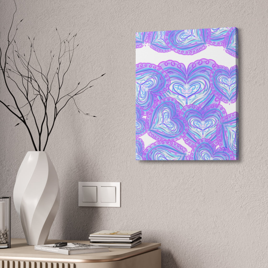 Pastel Heart Swirl Canvas Print — Stretched 1.5"