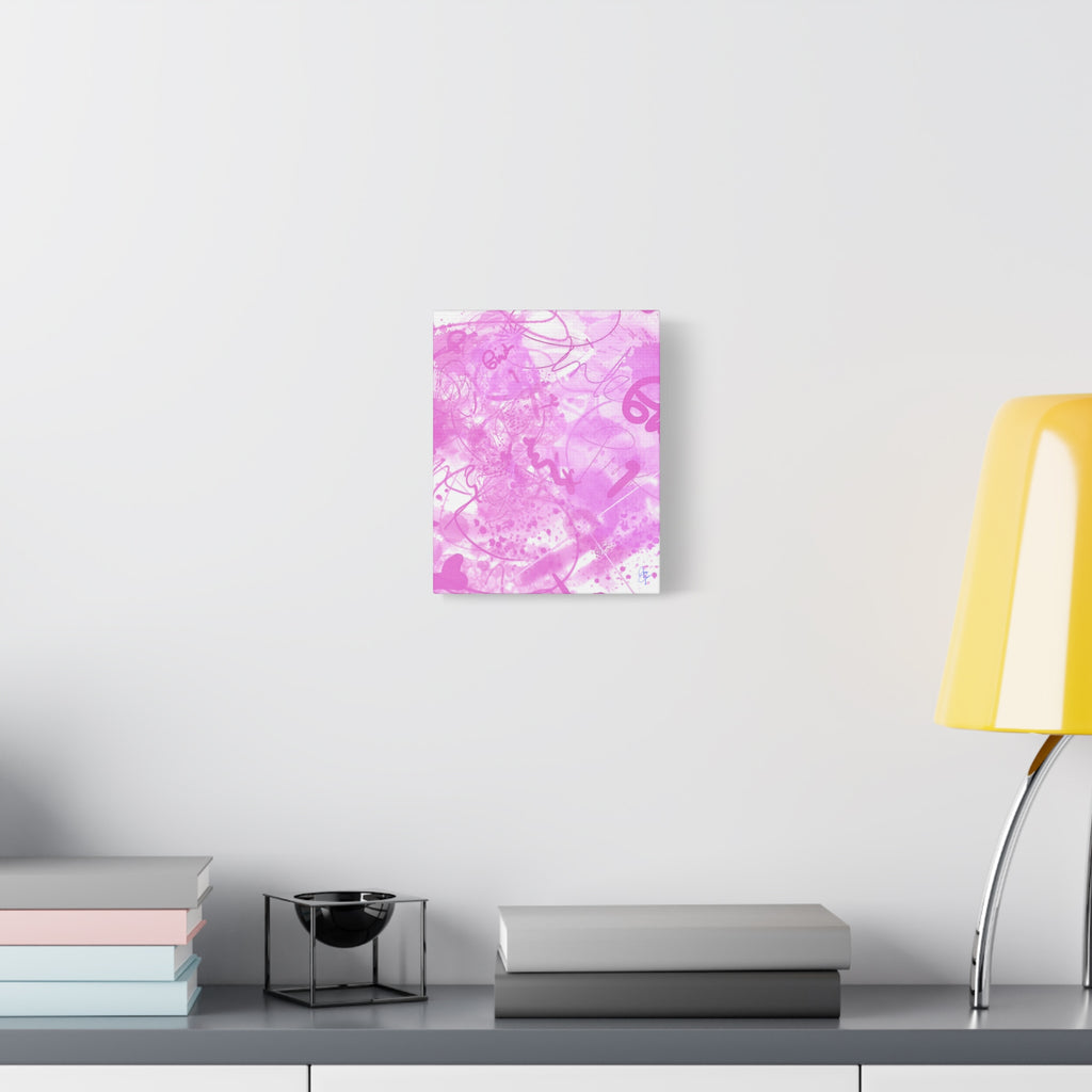 Pink Abstract Graffiti Matte Canvas