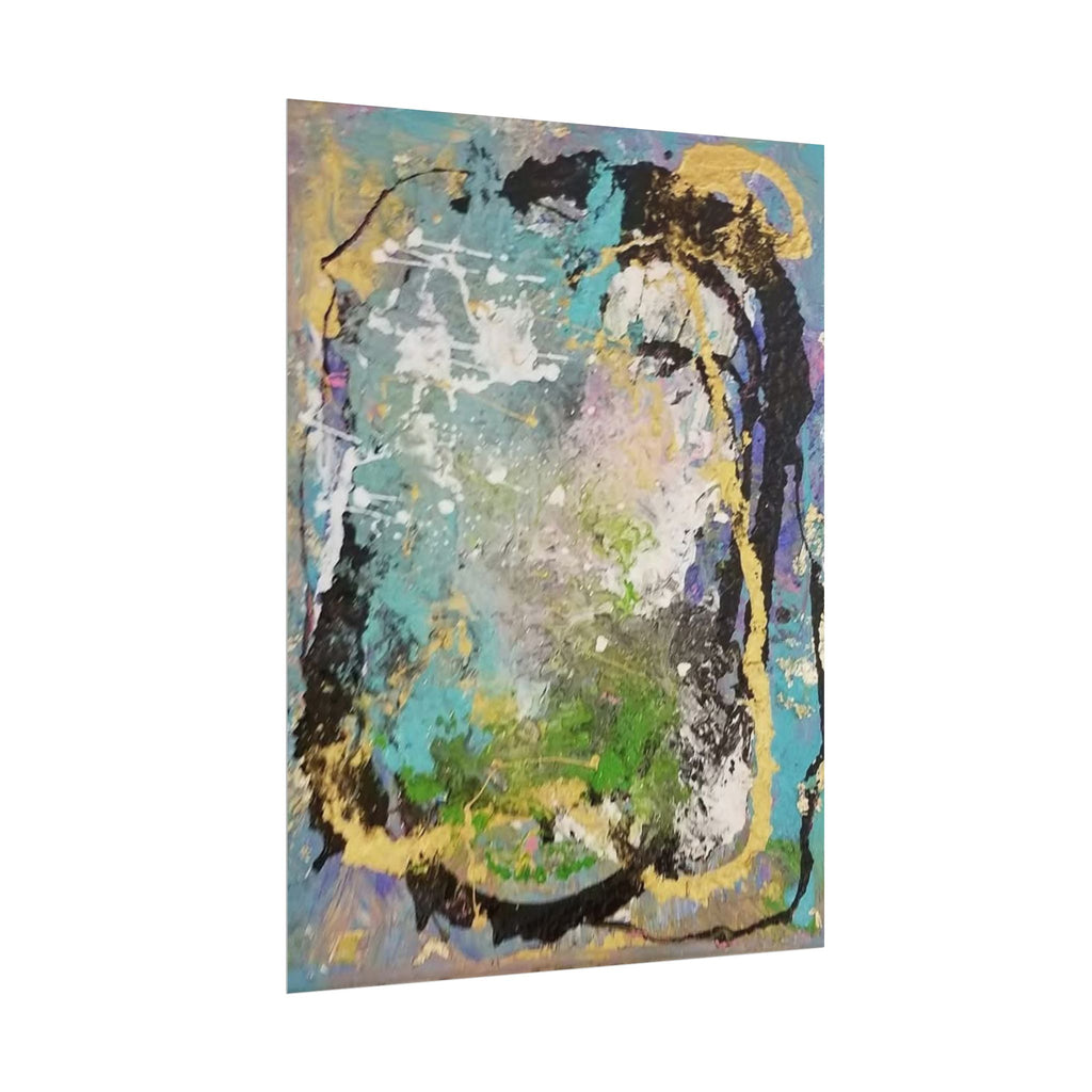 Abstract Color Burst Rolled Poster — "Broken Halo"Contemporary Modern Art Print