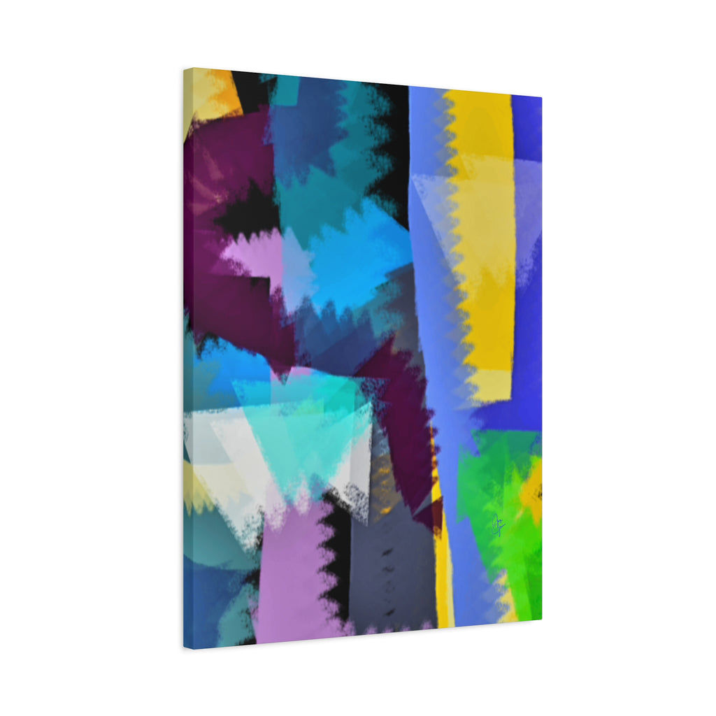 Abstract Color Burst Canvas Print — Vibrant Geometric Wall Art