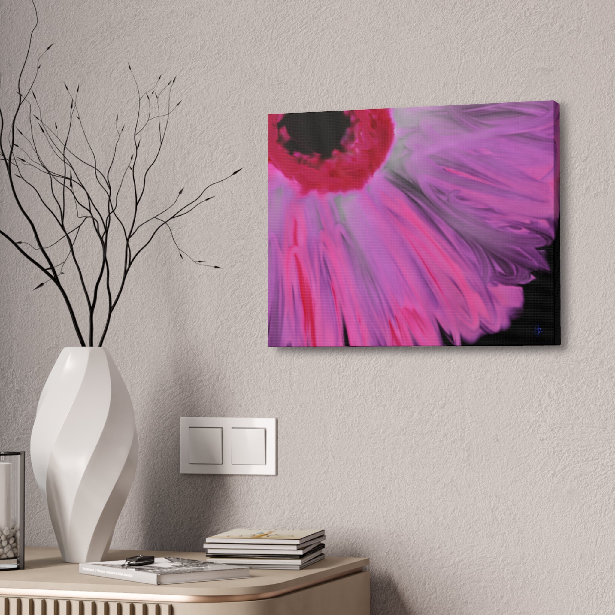 Pink Gerbera Canvas Wall Art – Vibrant Floral Stretched Canvas (1.5" Depth)