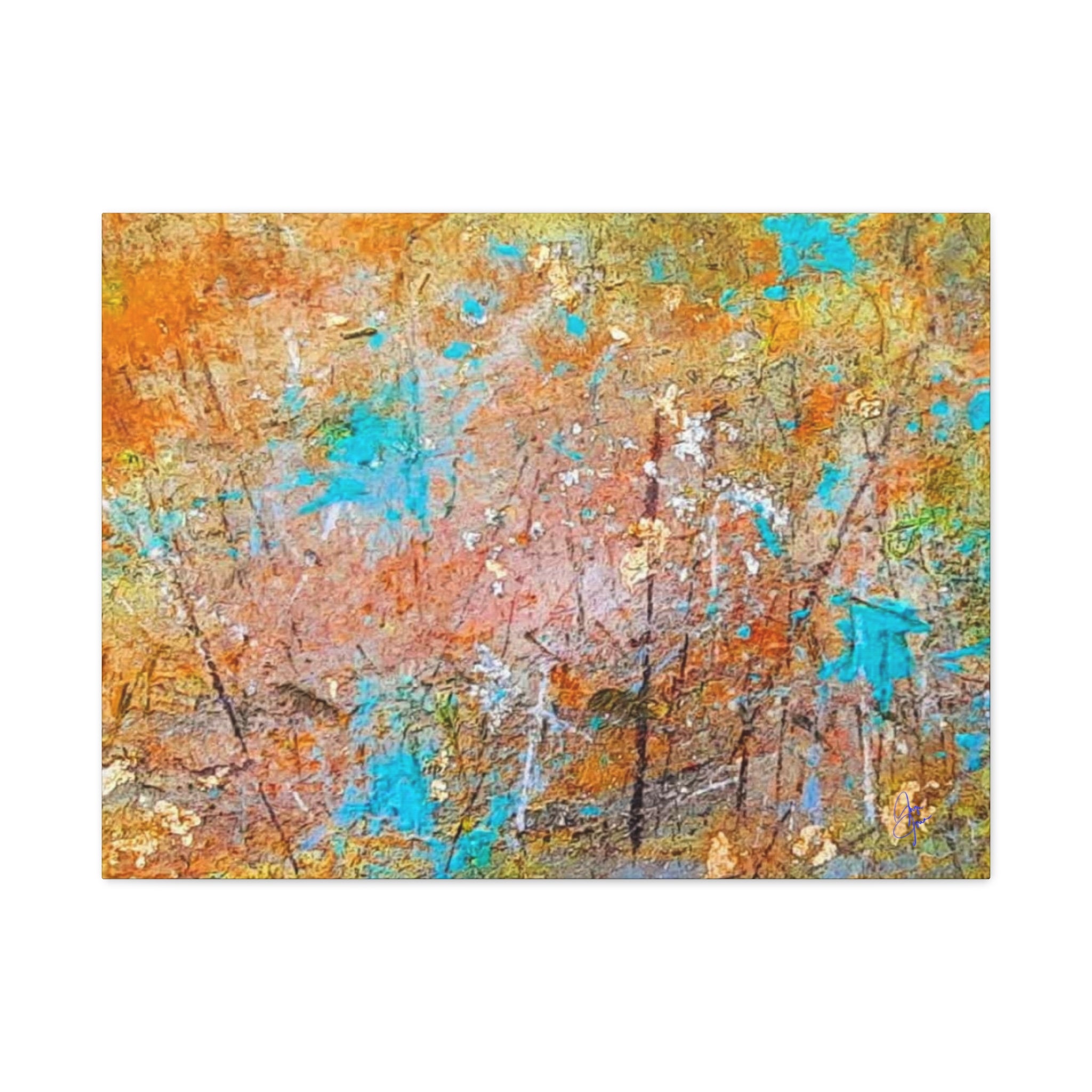Matte Canvas Wall Art — 'Walk in the Woods' Abstract by Angie Jones (Stretched 1.25")