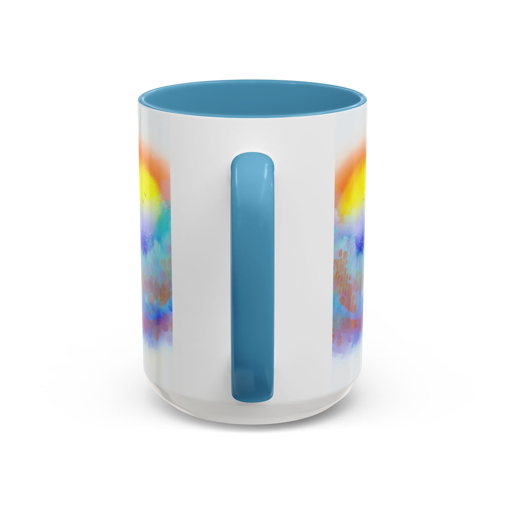 Sunrise Watercolor Accent Coffee Mug — Colorful Ocean Sunrise Art (11/15 oz)
