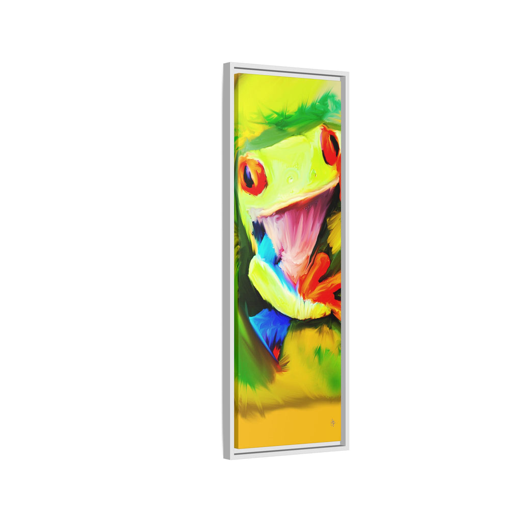 Colorful Tree Frog Matte Canvas Print — Framed Tropical Wall Art
