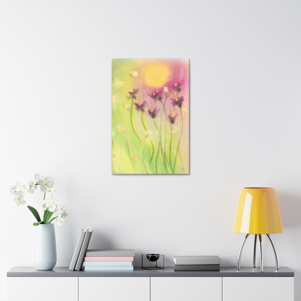 Spring Meadow Floral Canvas Stretched Wall Art (1.5" Depth)