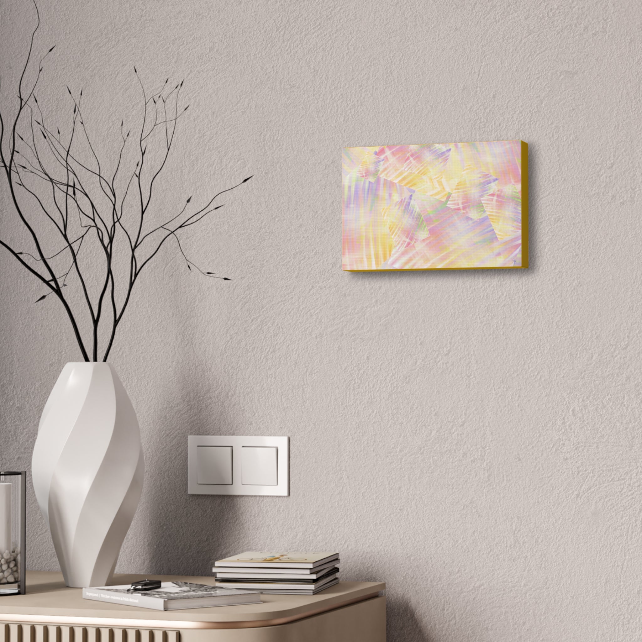 Pastel Abstract Canvas Art - Soft Prism Stretched Canvas 1.5"