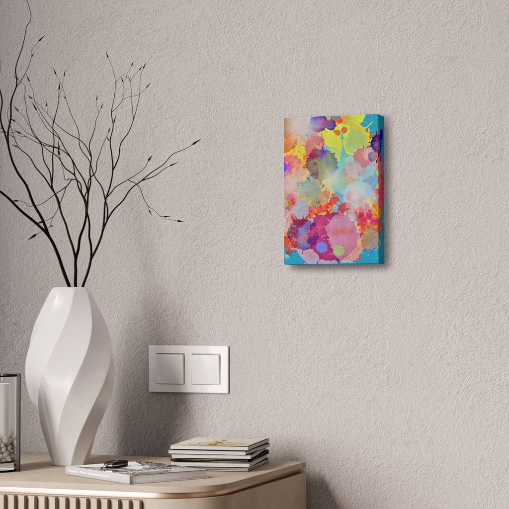 Abstract Color Splash Canvas Print — Vibrant Watercolor Ink Splash Wall Art