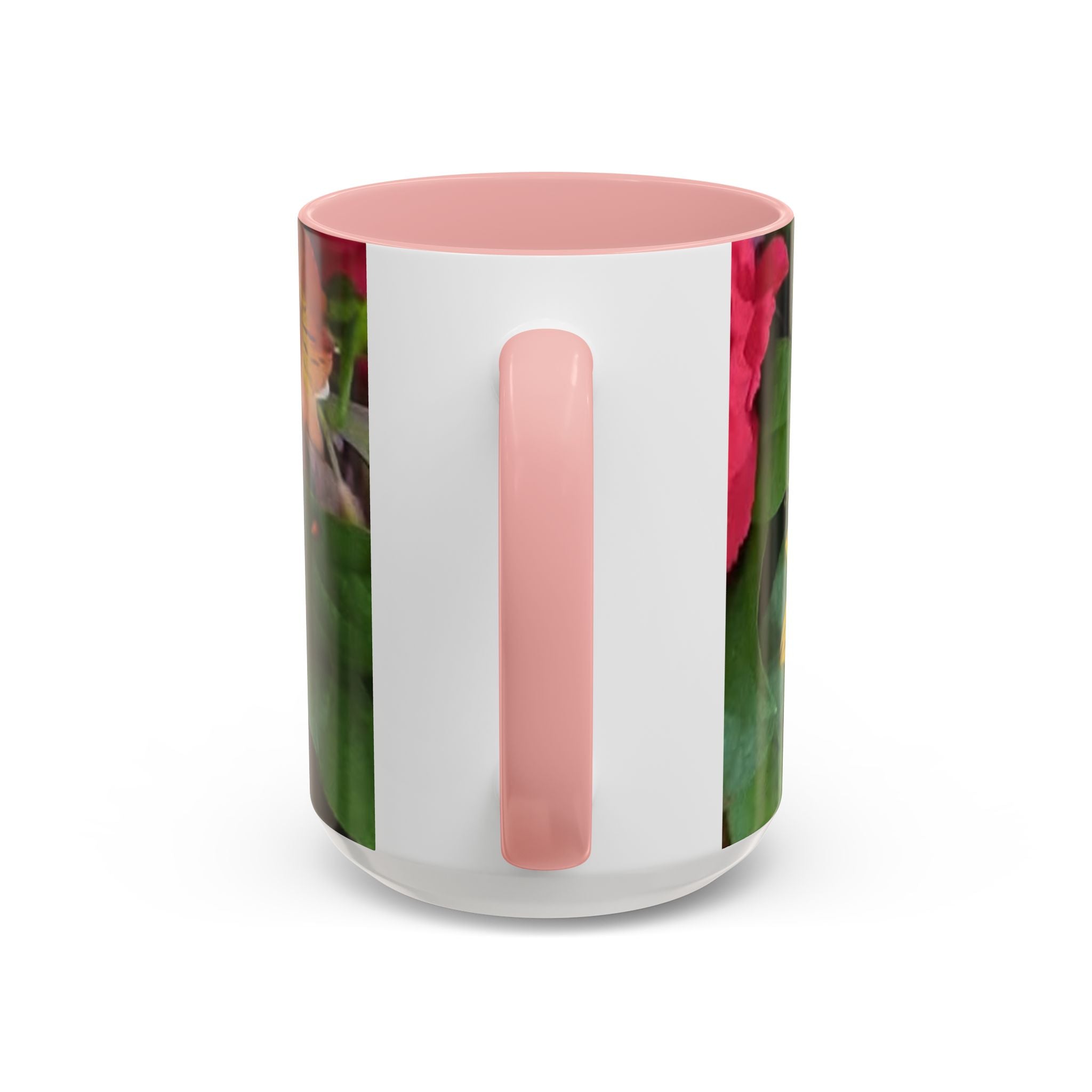 Sunflower & Peach Floral Accent Coffee Mug — Bright Botanical 11/15oz