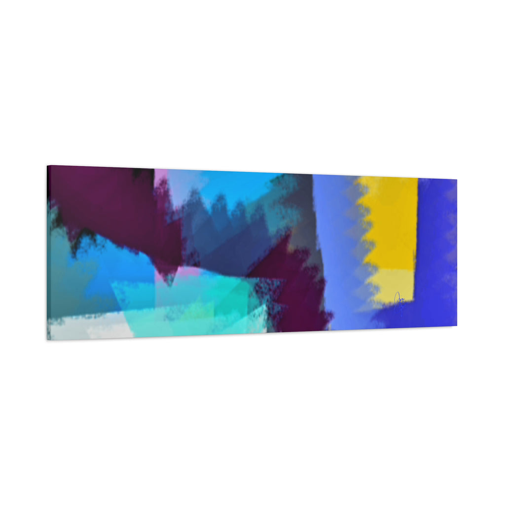 Abstract Color Burst Canvas Print — Vibrant Geometric Wall Art