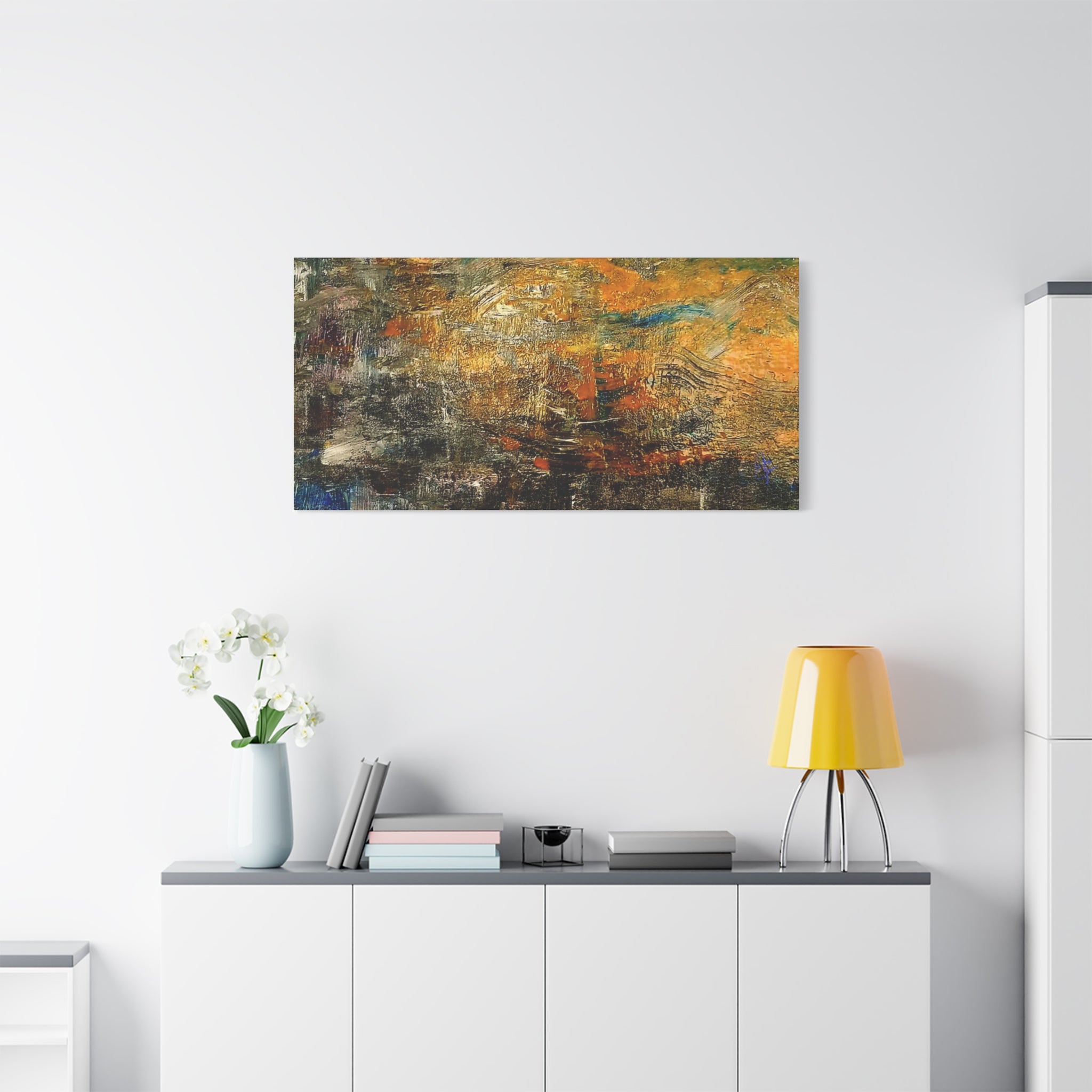 Abstract Autumn Texture Matte Canvas Print — Stretched Wall Art