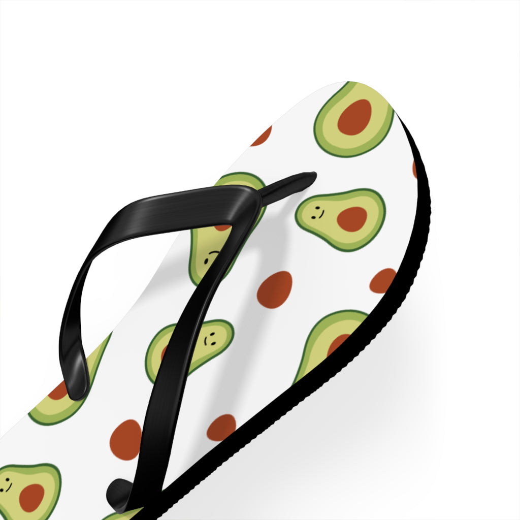 Avocado Pattern Flip Flops — Fun Summer Beach Sandals