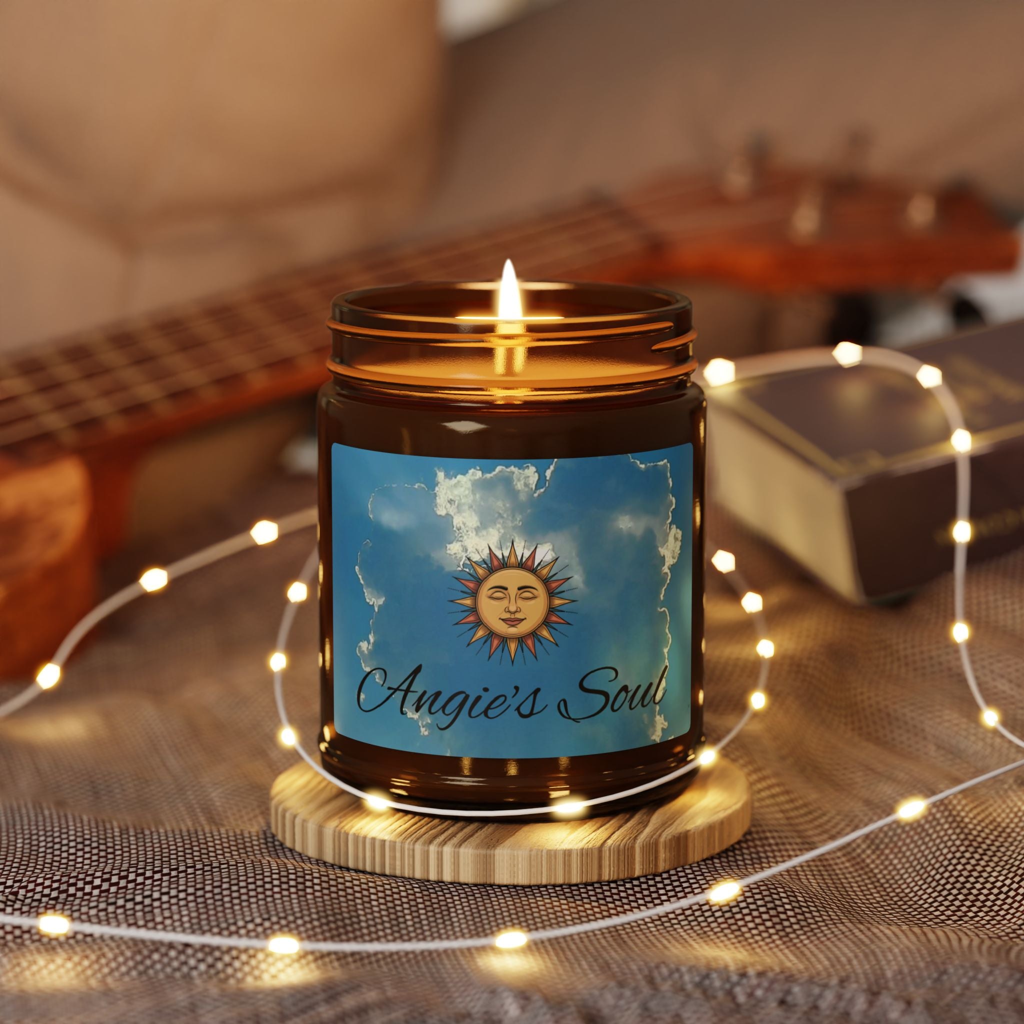 Angie's Soul Scented Soy Candle - Amber Jar, Multi-Size
