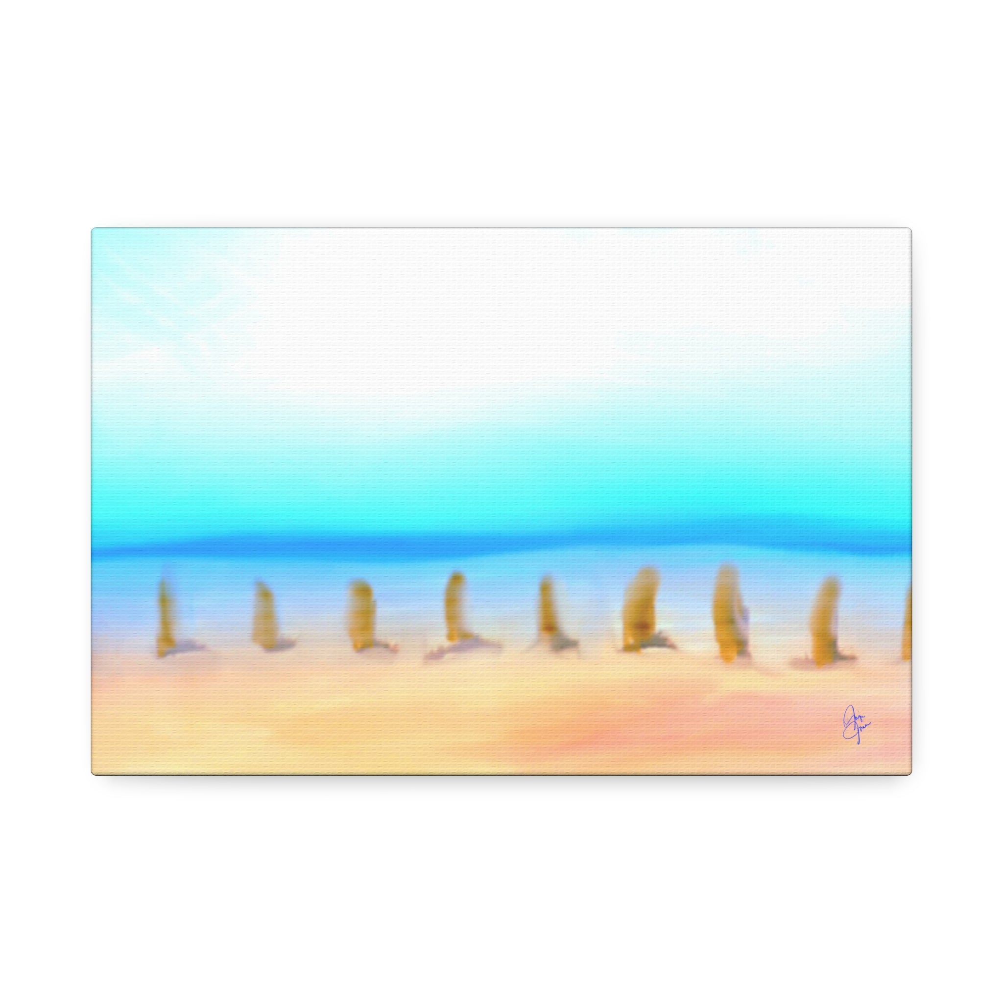 Coastal Sunrise Beach Canvas — Stretched 1.5" Seascape Wall Art