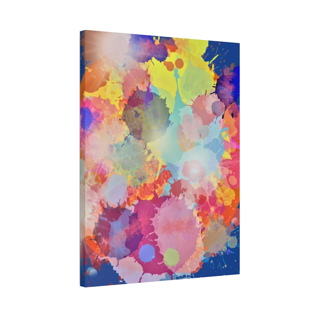 Abstract Color Splash Canvas Print — Vibrant Watercolor Ink Splash Wall Art