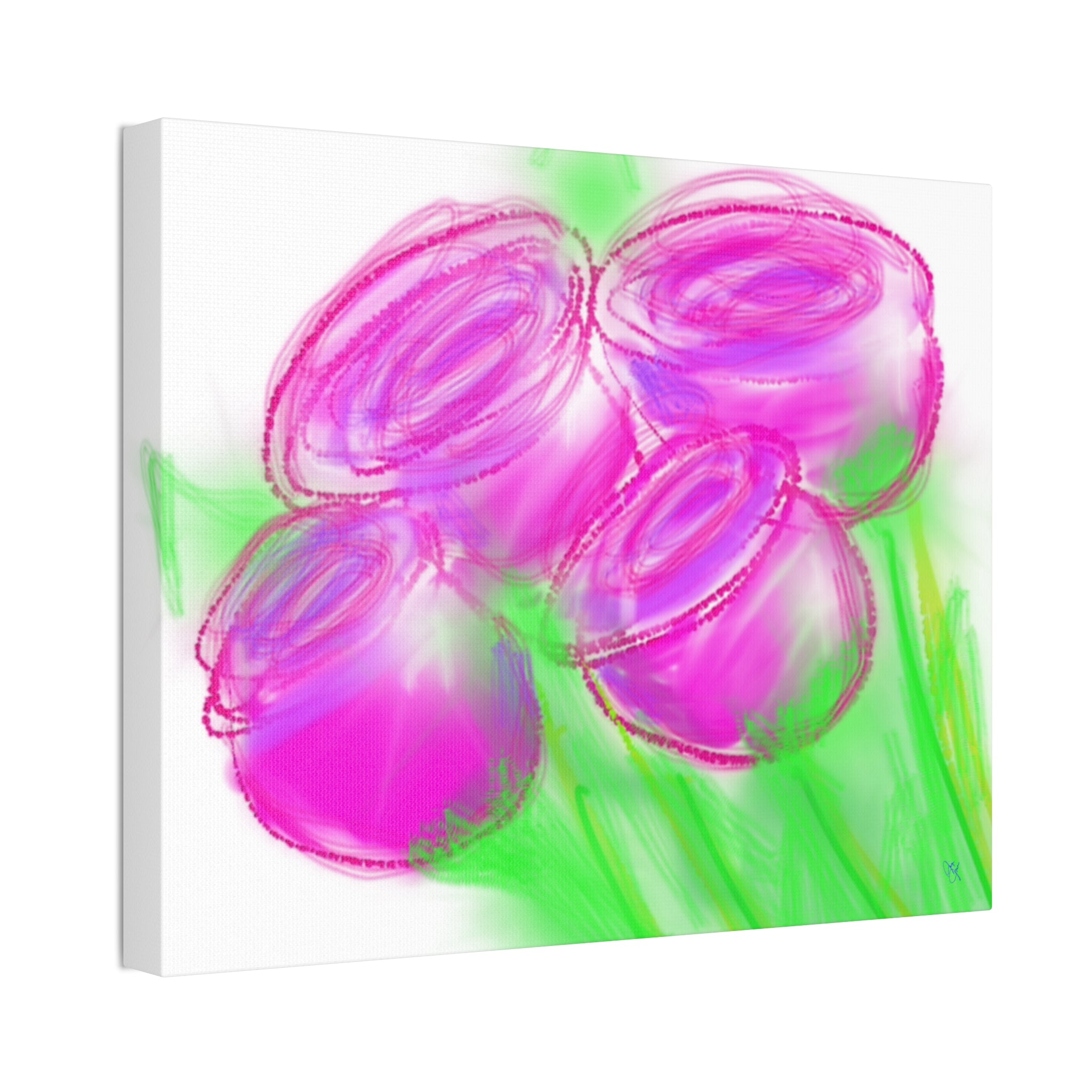 Pink Bloom Abstract Canvas