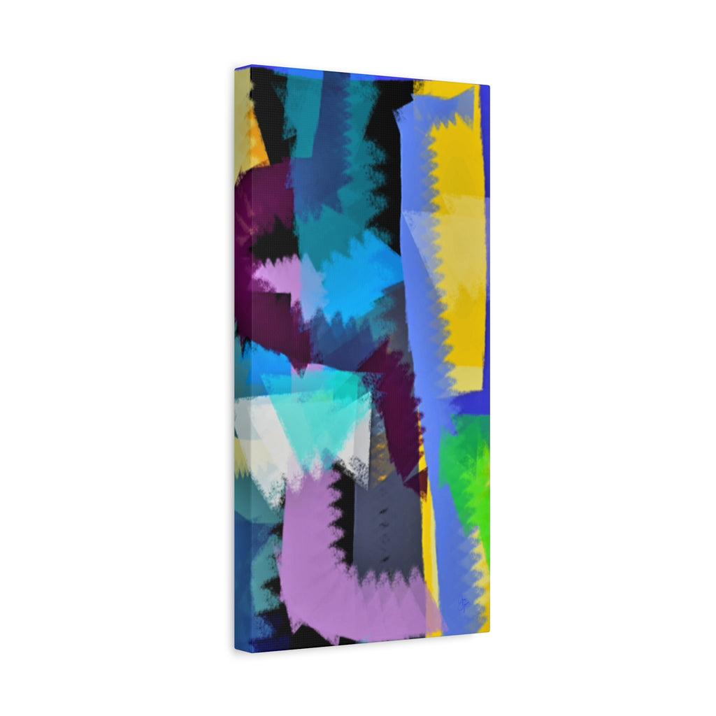 Abstract Color Burst Canvas Print — Vibrant Geometric Wall Art
