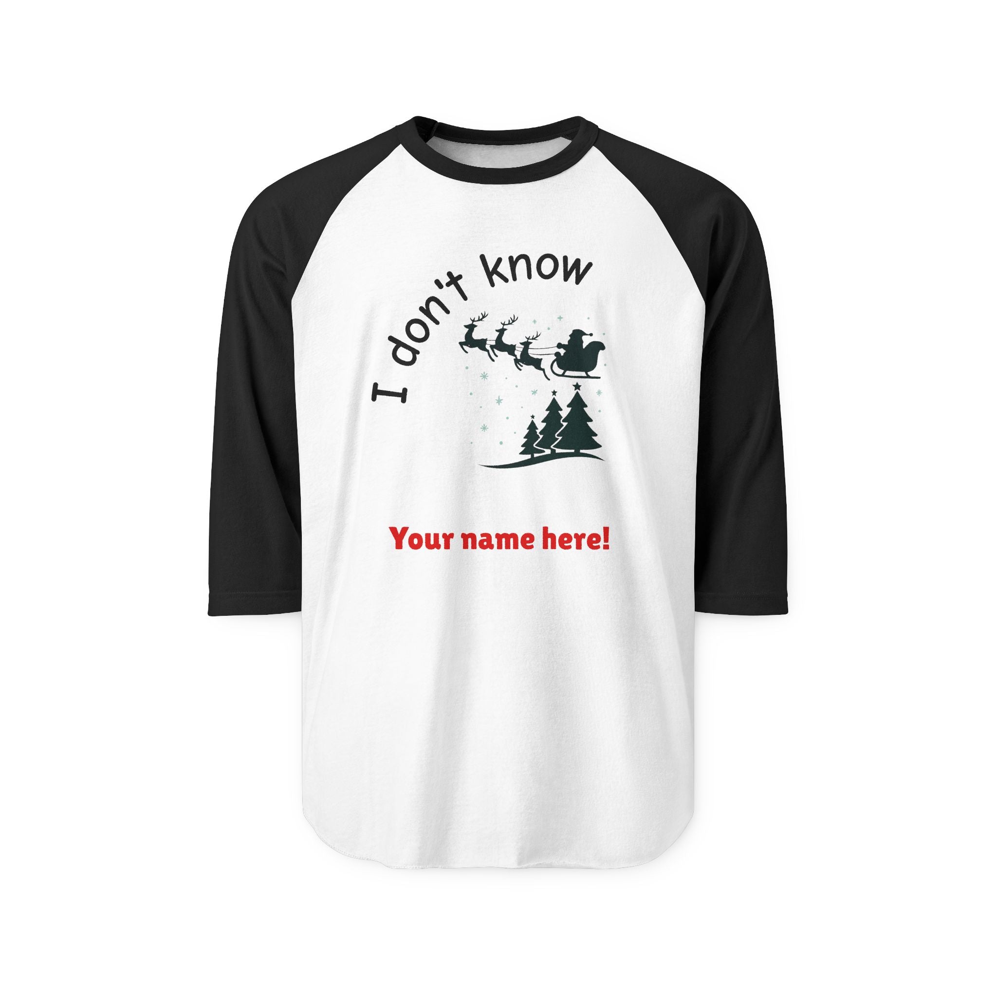 Personalized Raglan Shirt — "Kristina!" Name Baseball Tee