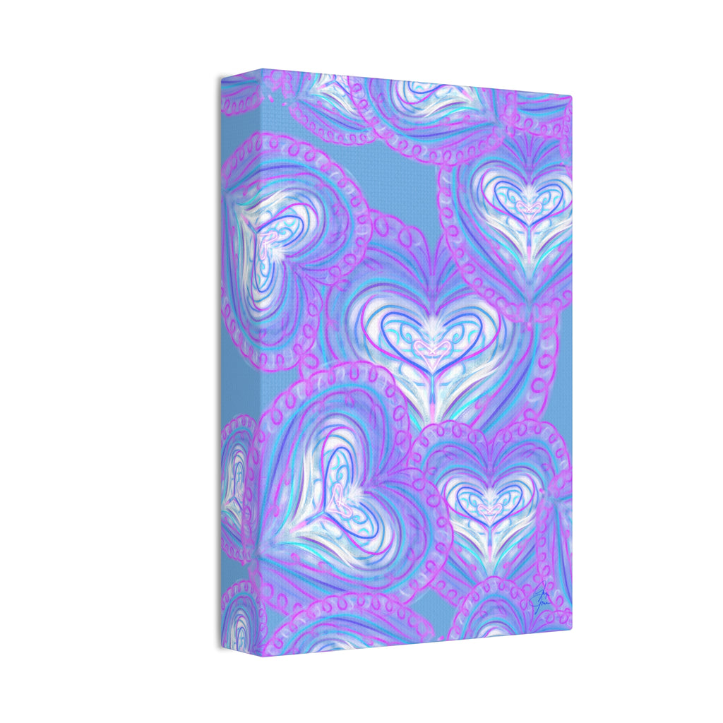 Pastel Heart Swirl Canvas Print — Stretched 1.5"