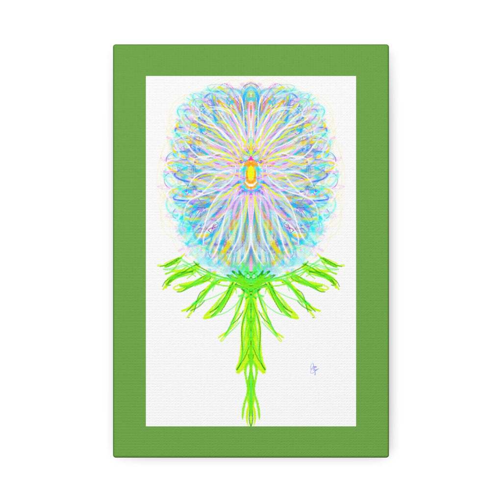 Pastel Floral Canvas Print — Abstract Dandelion Wall Art (Stretched 1.5")