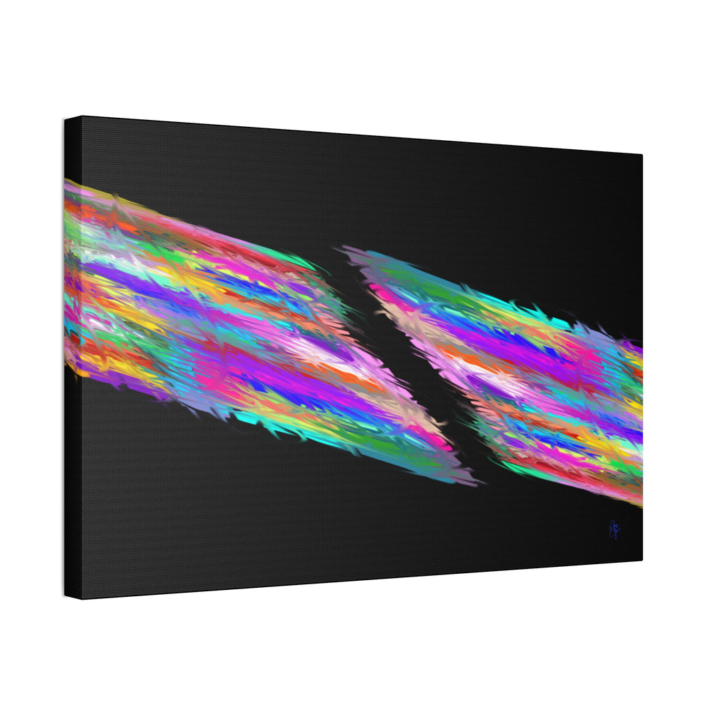 Abstract Rainbow Streak Canvas