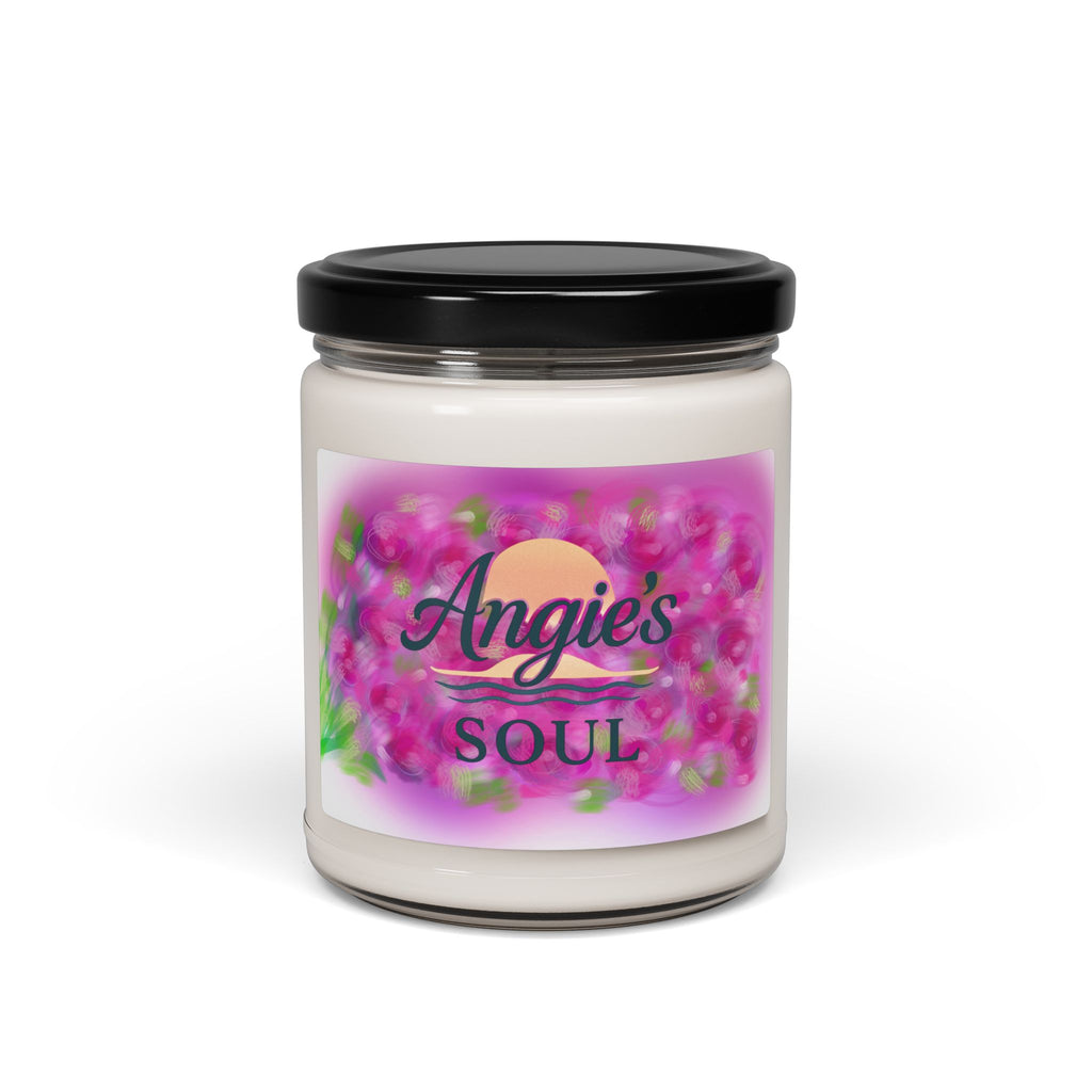 Scented Soy Candle — "Angie's Soul" Floral Aromatherapy Jar (9 oz)