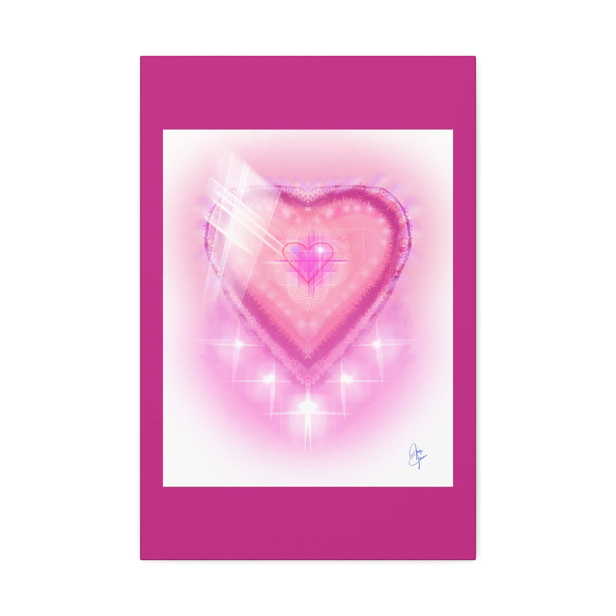 Pink Heart Canvas Wall Art — Romantic Valentine’s Decor