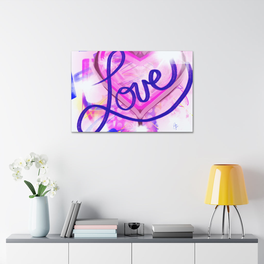 Valentine "Love Your Valentine" Stretched Canvas Wall Art