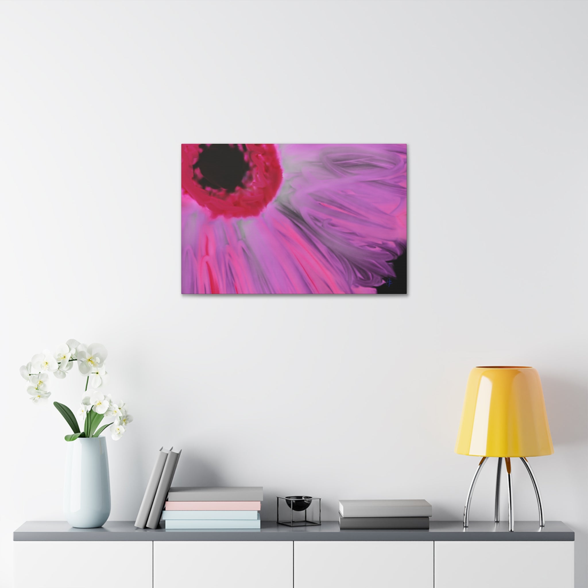 Pink Gerbera Canvas Wall Art – Vibrant Floral Stretched Canvas (1.5" Depth)