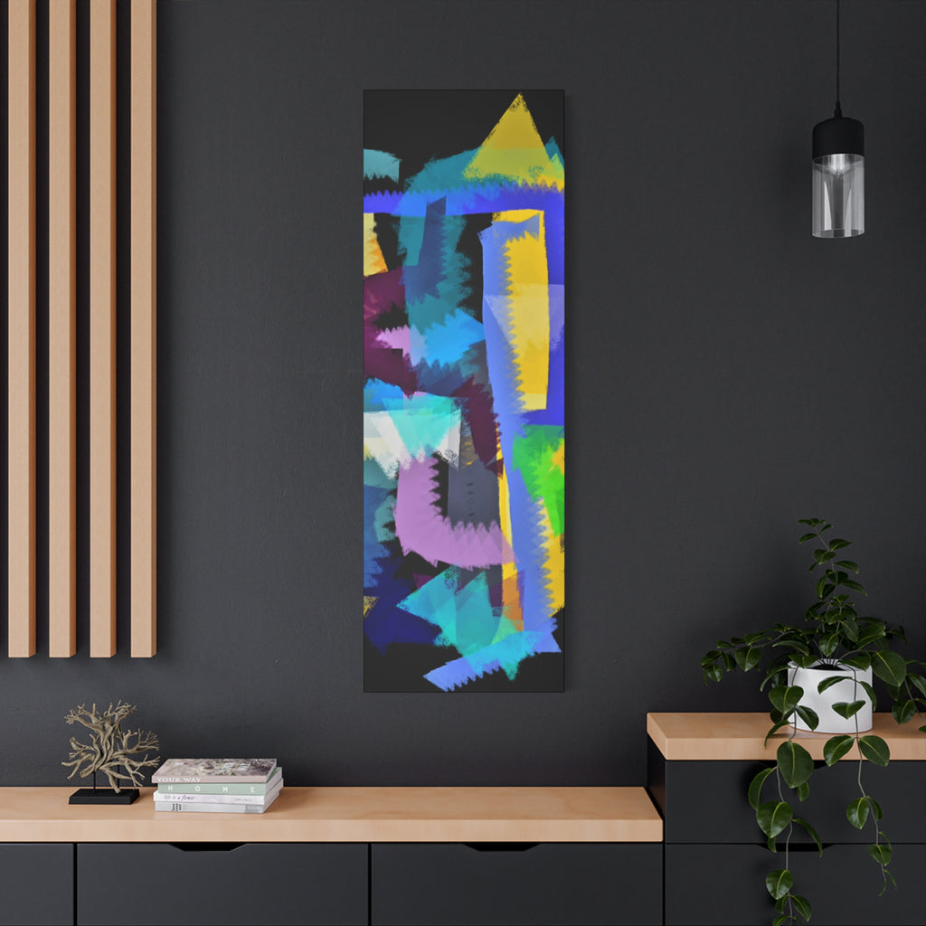 Abstract Color Burst Canvas Print — Vibrant Geometric Wall Art
