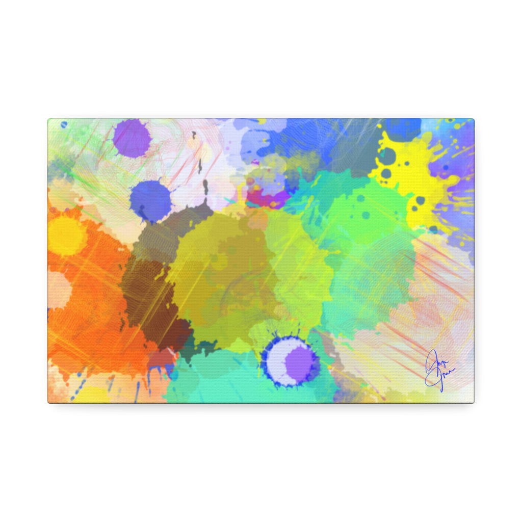 Abstract Color Splash Canvas Print — Stretched 1.5"