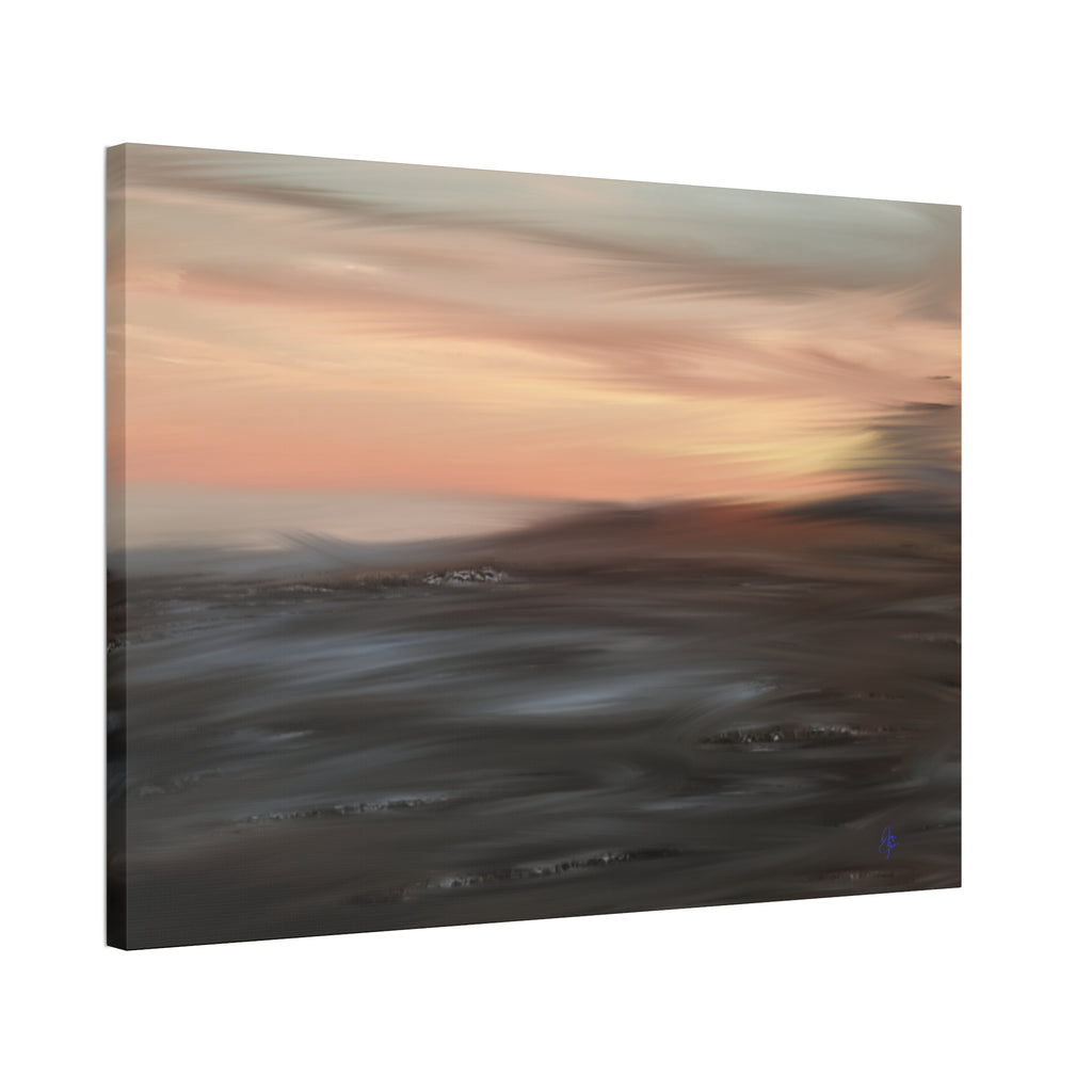 Sunset Blur Seascape Canvas Print — Abstract Coastal Wall Art