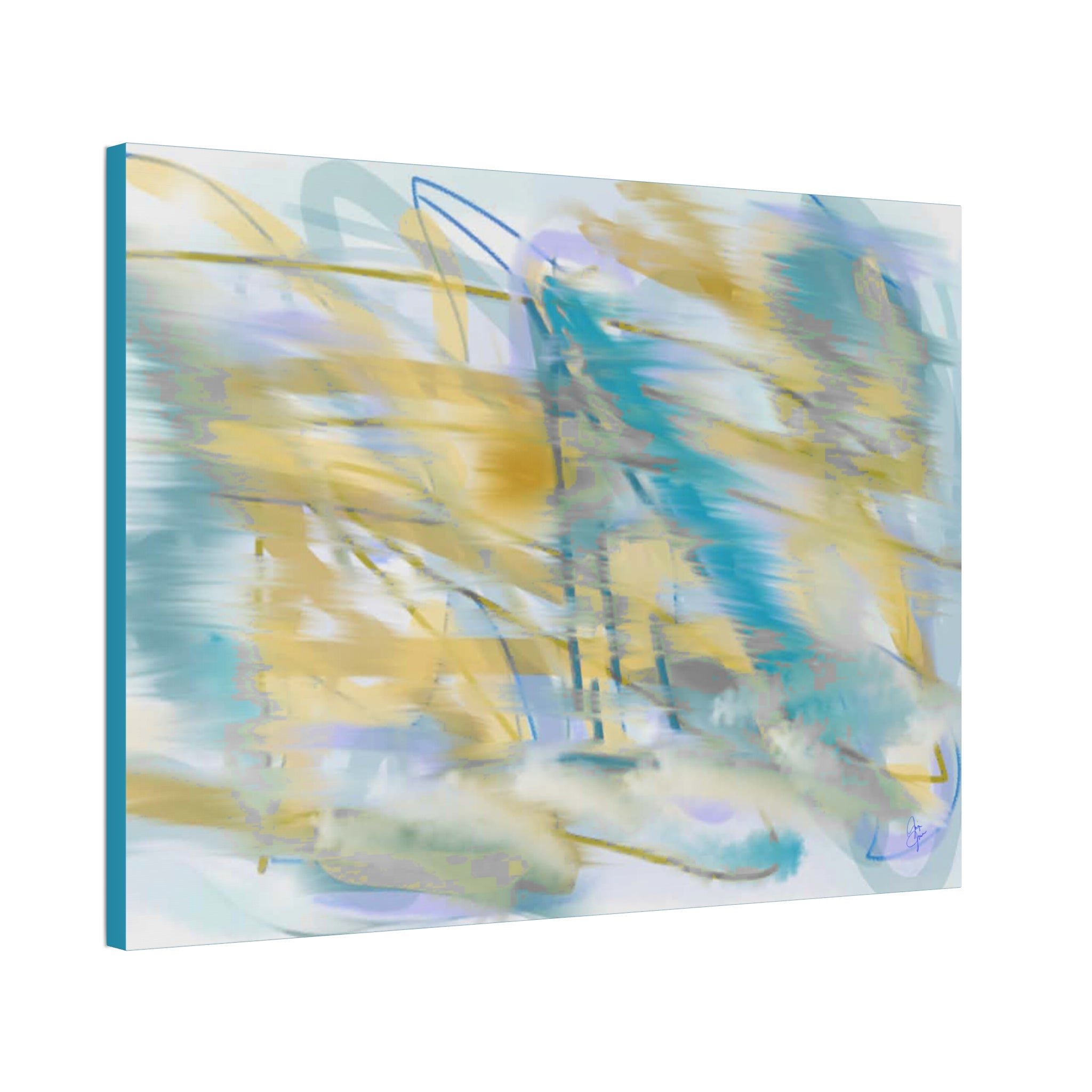 Abstract Coastal Breeze Canvas — Stretched 1.5" Wall Art