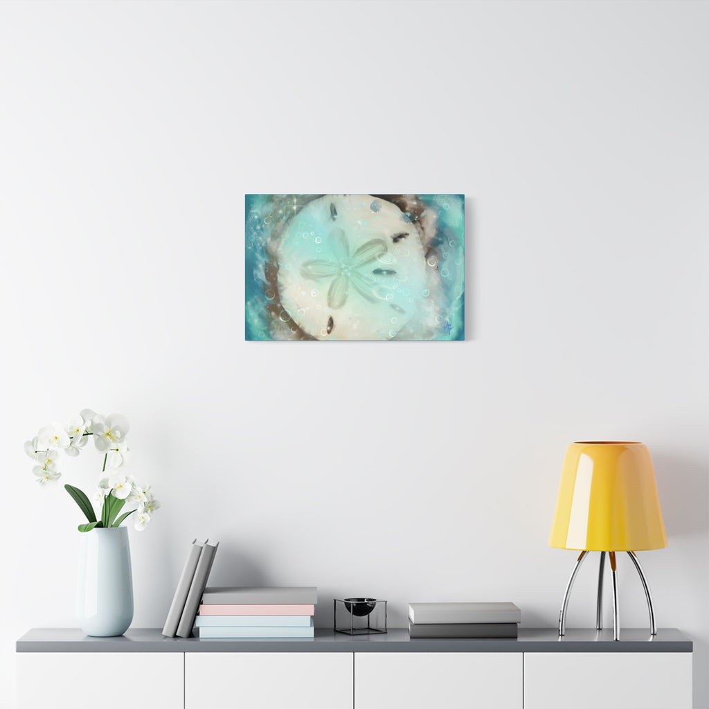 Sand Dollar Ocean Canvas Wall Art — Beach Coastal Nautical Decor