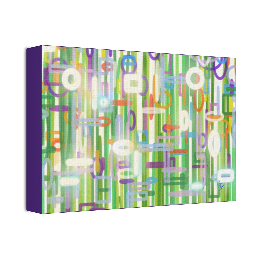 Contemporary Flower Garden Canvas Stretched 1.5"