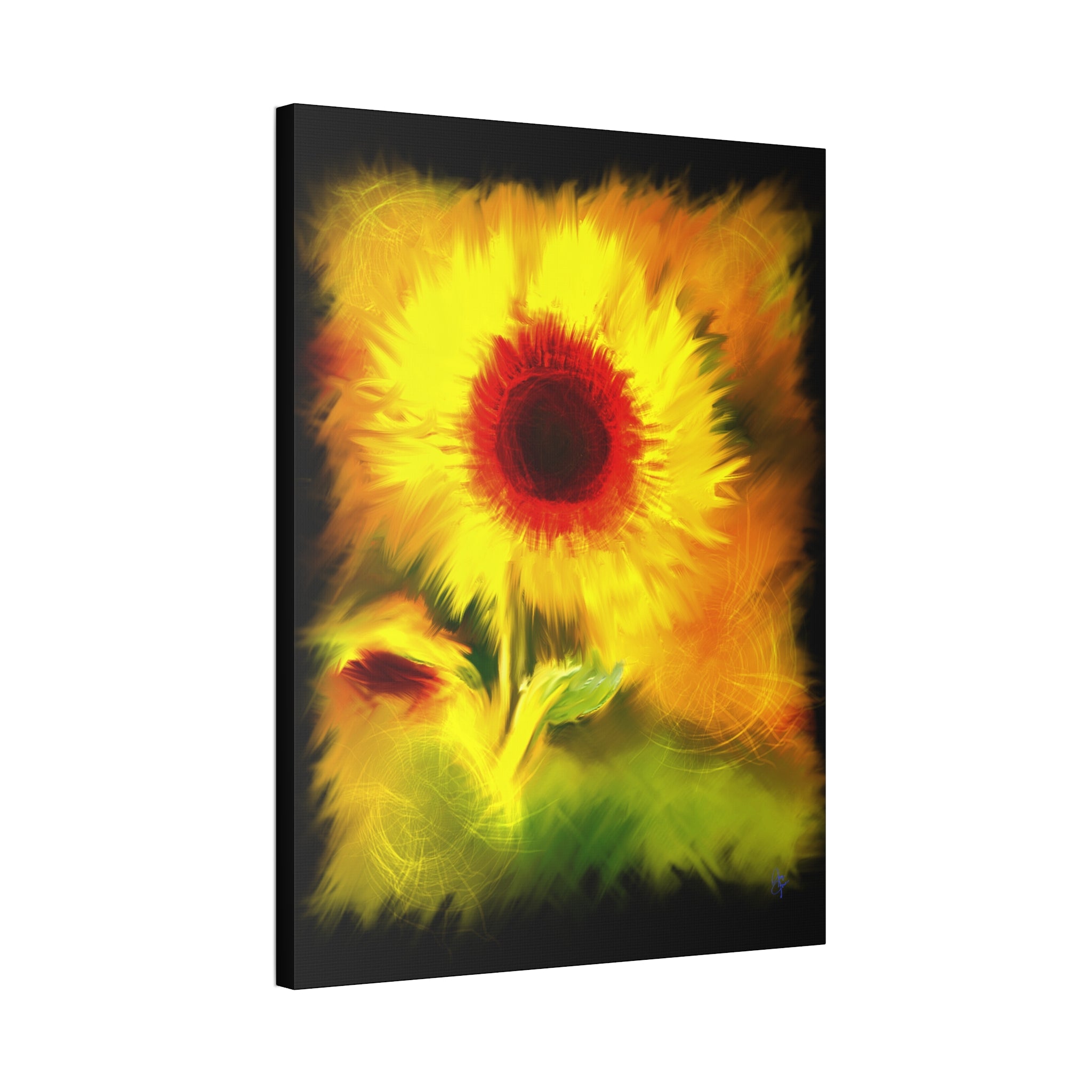 Sunflower Canvas Print – Bright Yellow Floral Wall Art (Stretched 1.5")