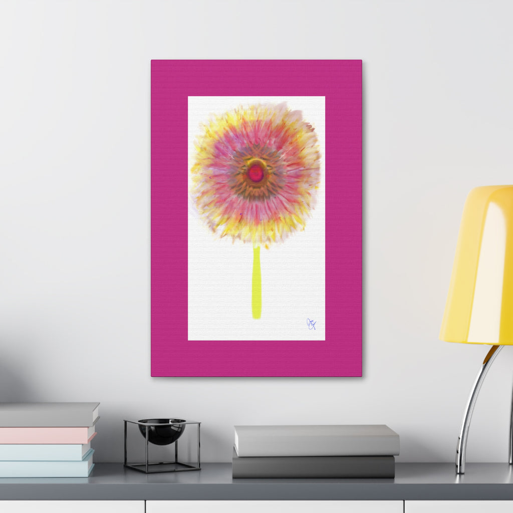 Sunburst Floral Canvas Print – Stretched 1.5'' Wall Art