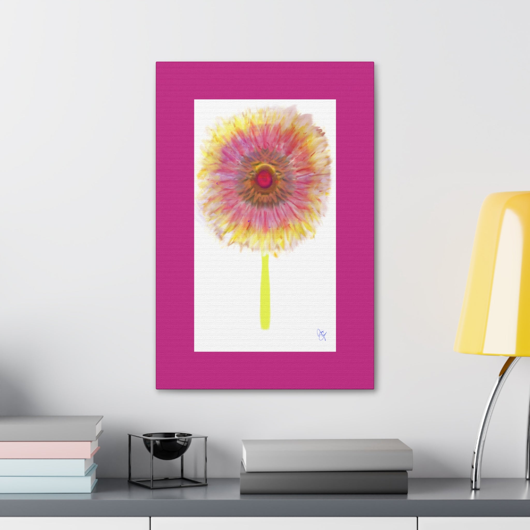 Sunburst Floral Canvas Print – Stretched 1.5'' Wall Art
