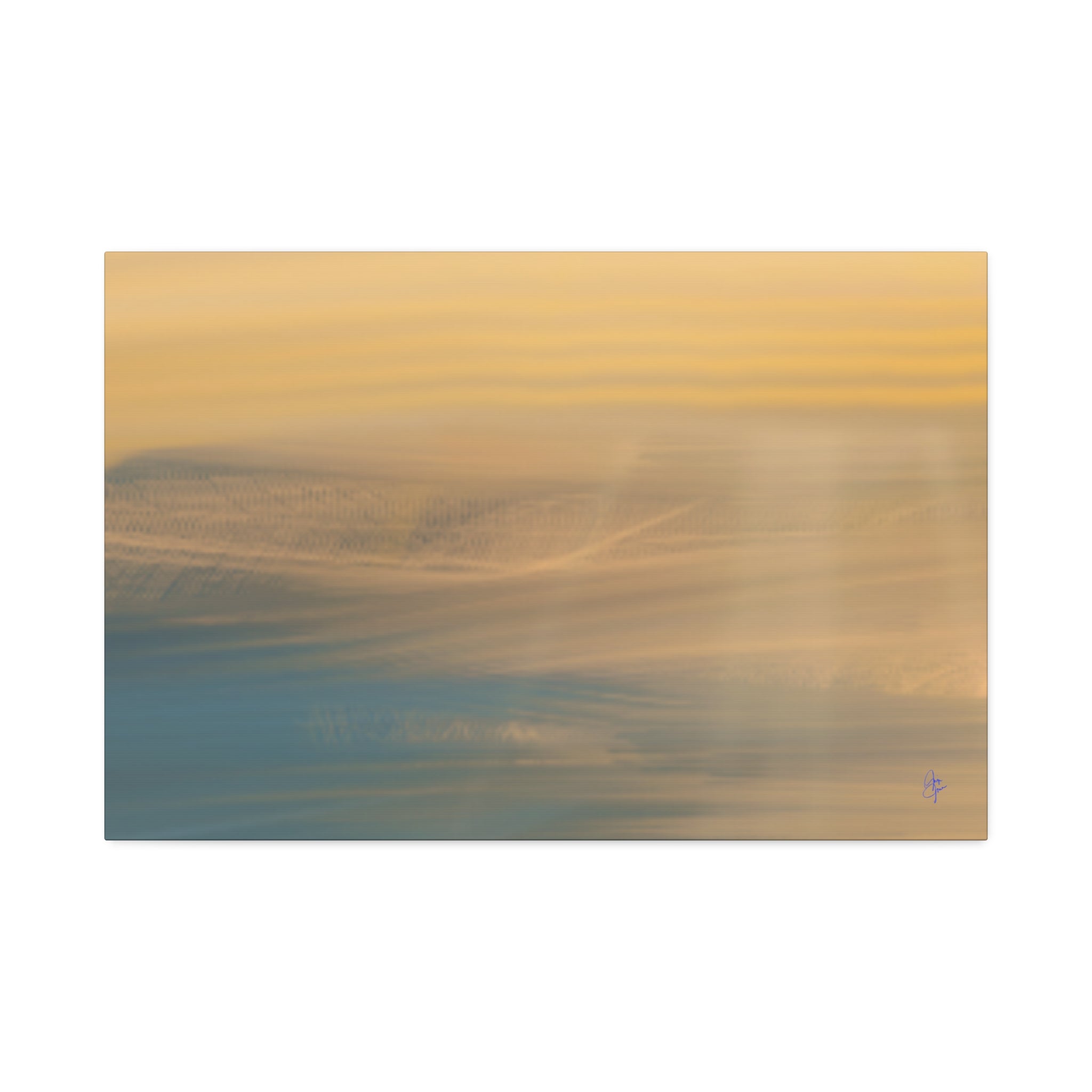 Sunset Blur Abstract Canvas Print – Warm Coastal Wall Art