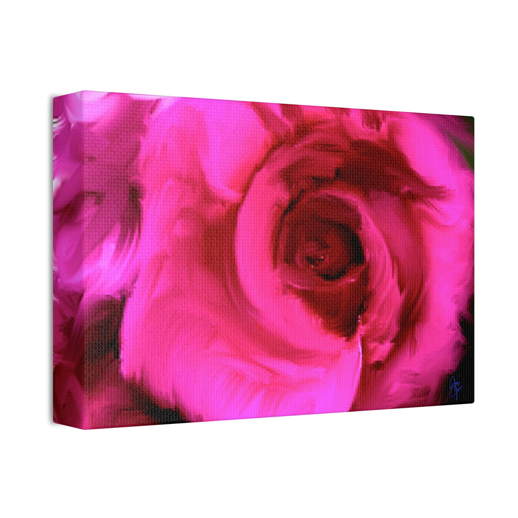 Pink Rose Abstract Canvas Print — Stretched 1.5" Wall Art
