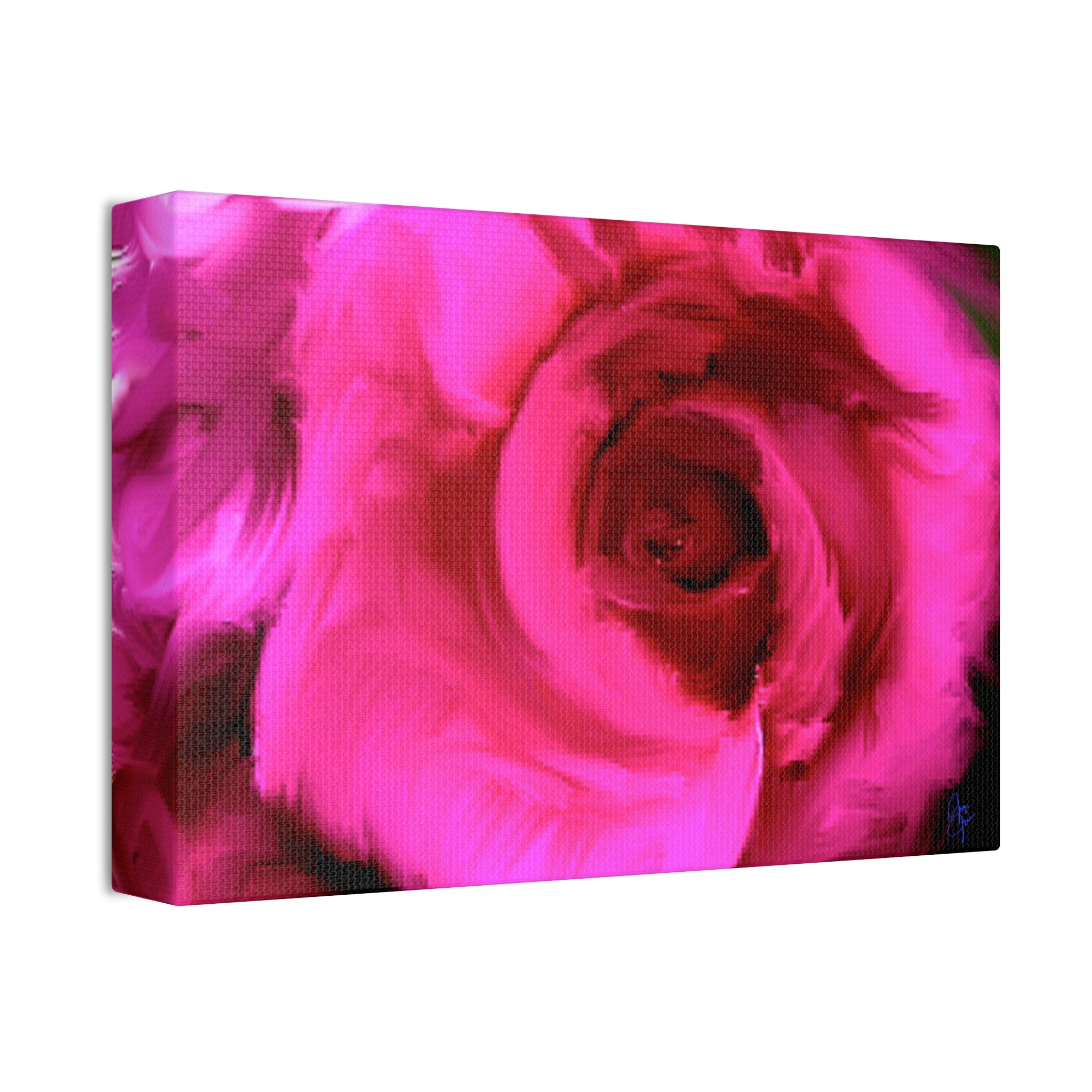 Pink Rose Abstract Canvas Print — Stretched 1.5" Wall Art