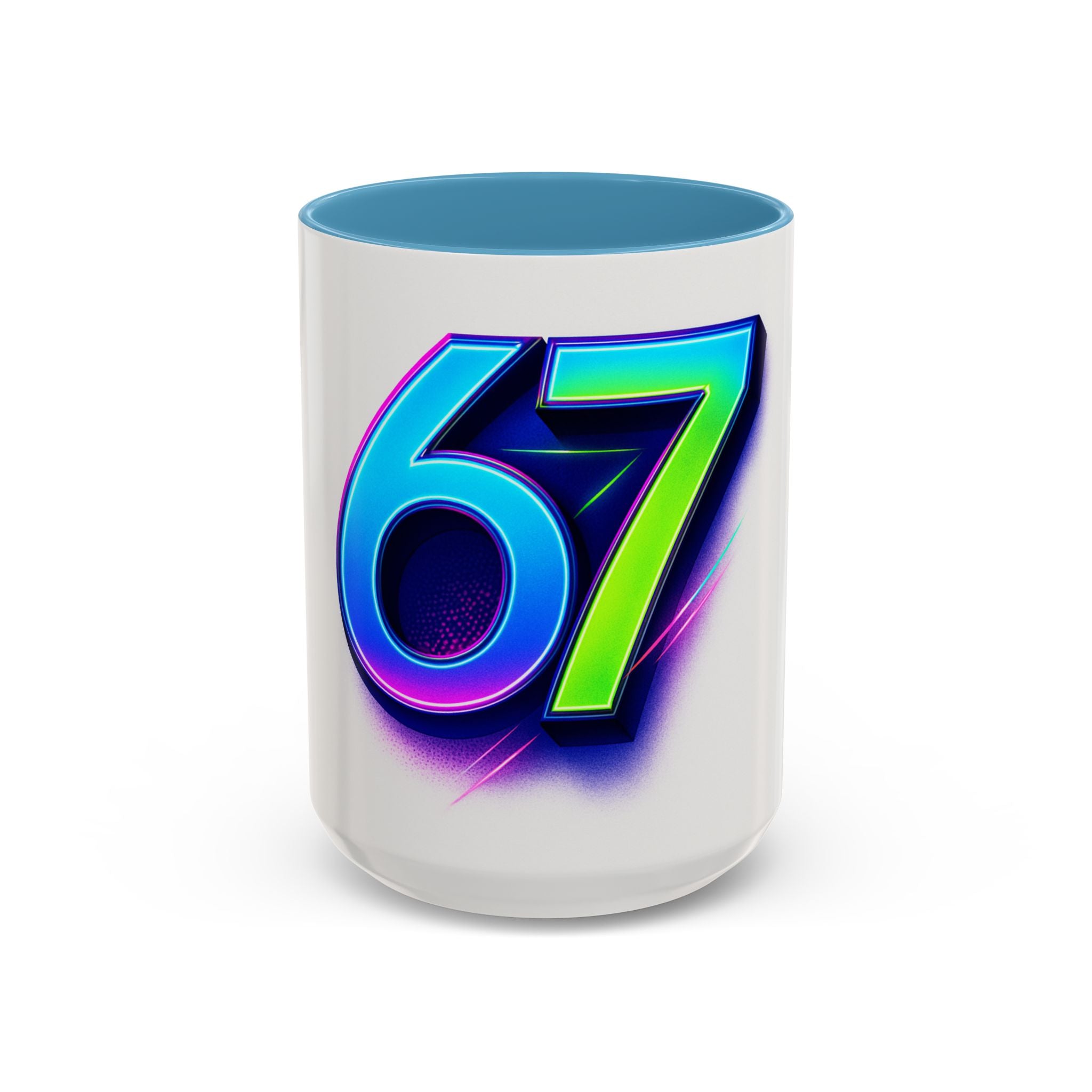 Accent Coffee Mug — Numbers 6 & 7 Kids Design (11/15 oz)