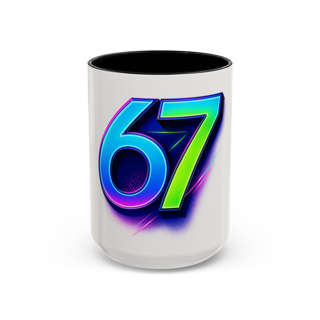 Accent Coffee Mug — Numbers 6 & 7 Kids Design (11/15 oz)