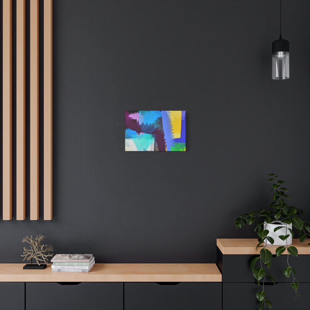 Abstract Color Burst Canvas Print — Vibrant Geometric Wall Art