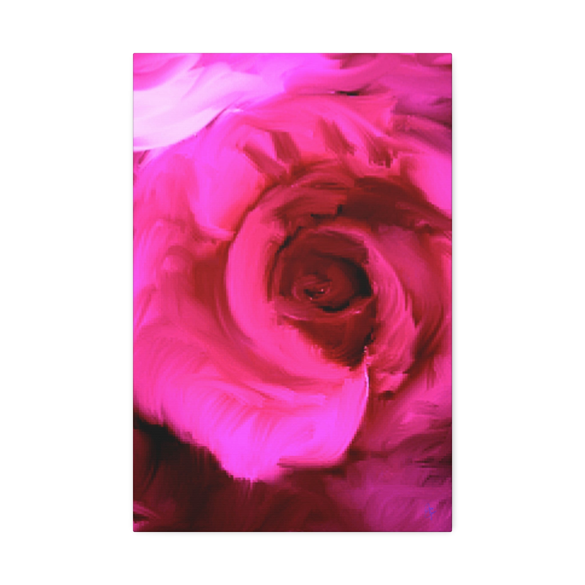 Pink Rose Abstract Canvas Print — Stretched 1.5" Wall Art