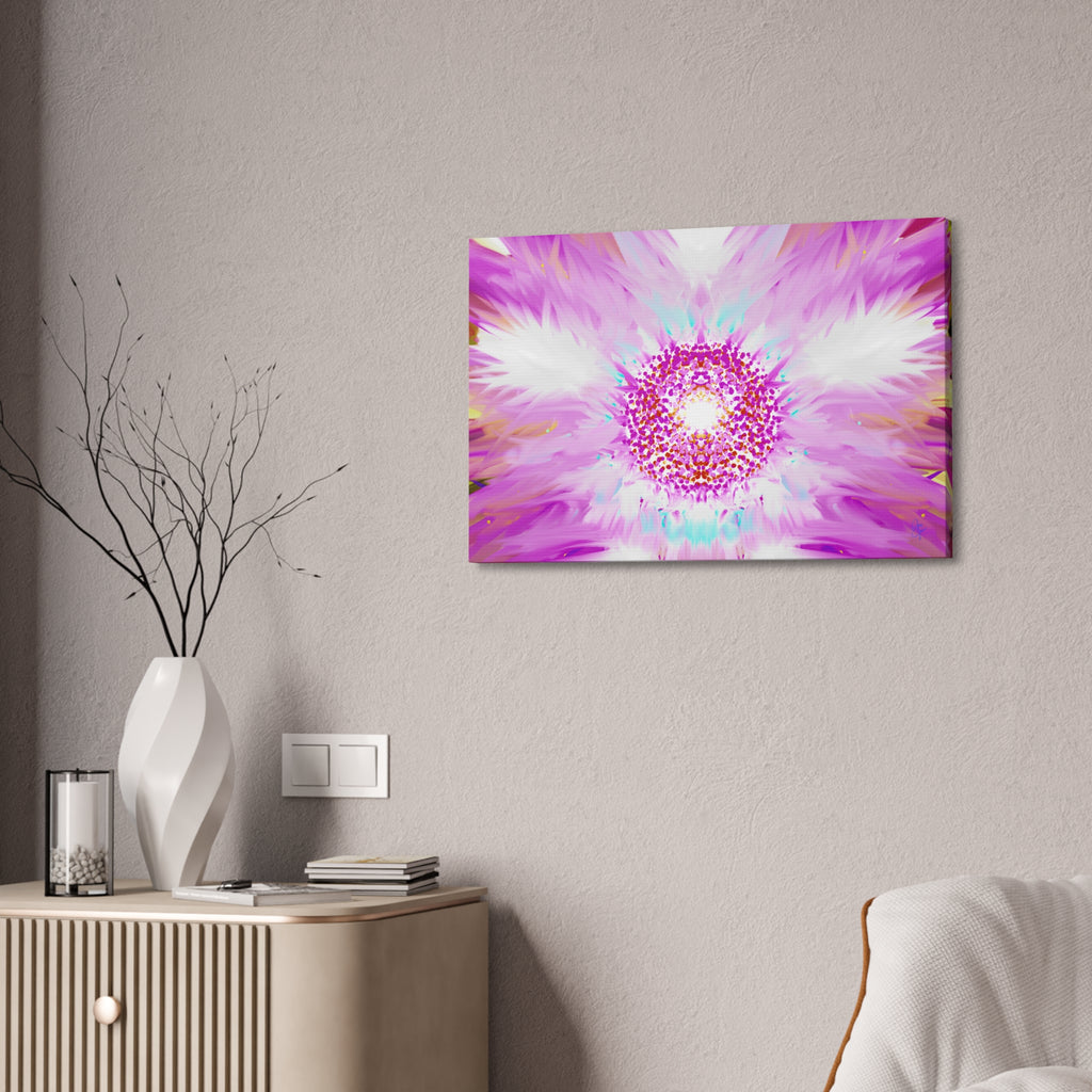 Pink Floral Mandala Canvas Print — Stretched Wall Art