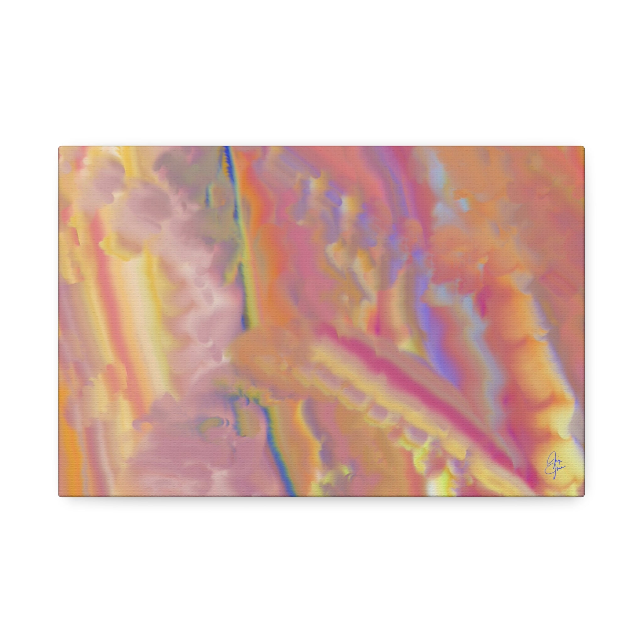 Abstract Sunset Hues Canvas — 1.5" Stretched Wall Art