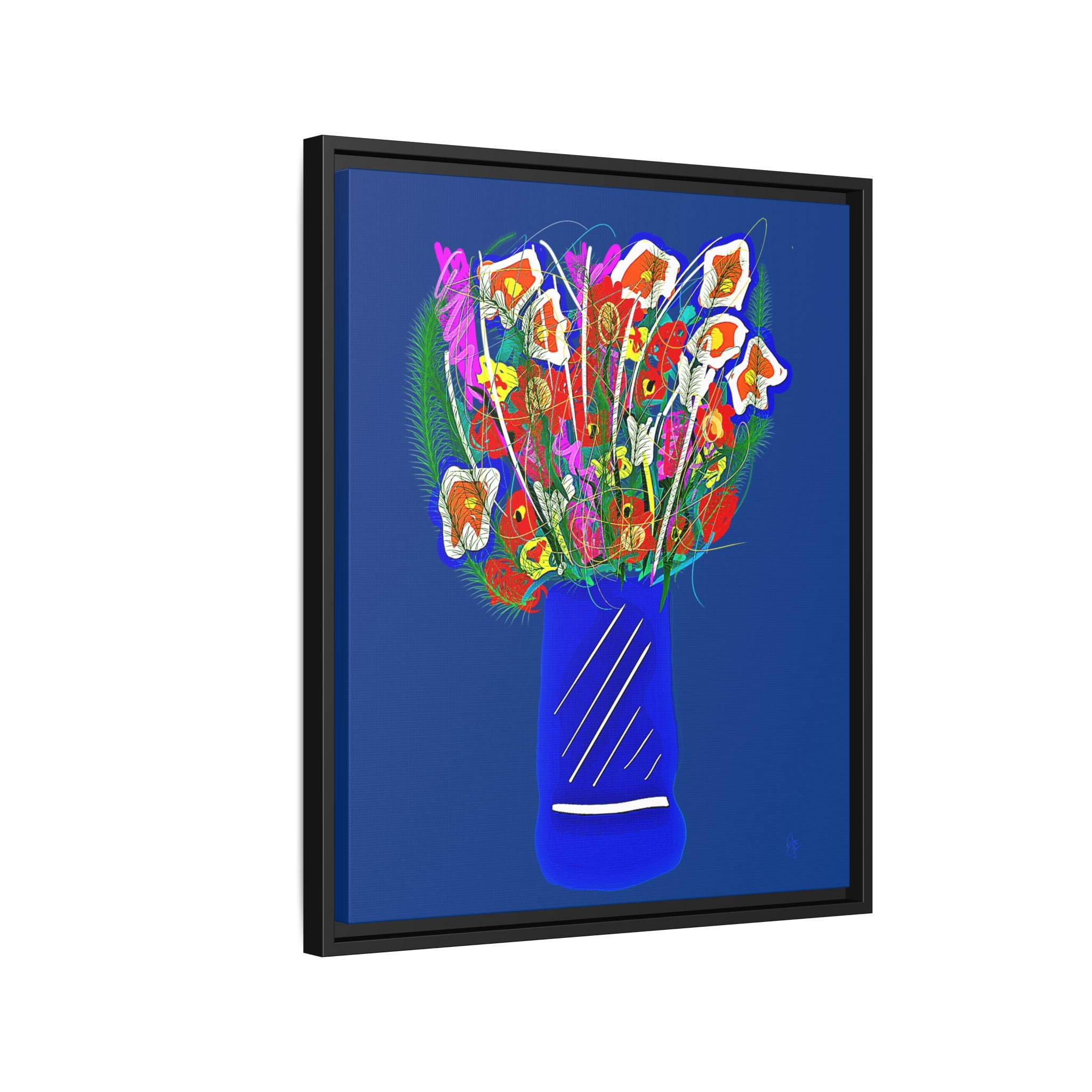 Floral Bouquet Matte Canvas Print — Framed Wall Art