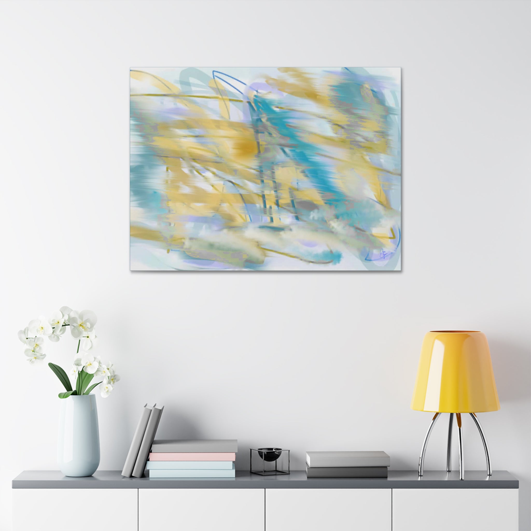 Abstract Coastal Breeze Canvas — Stretched 1.5" Wall Art